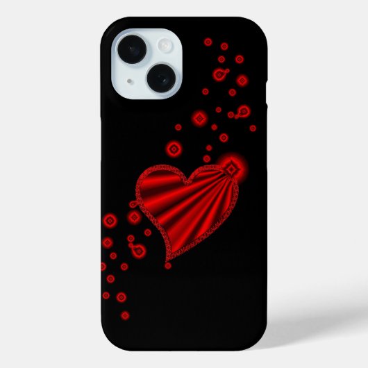 Rainbooghartslag met sterren op zwart Case-Mate iPhone case (Achterkant)