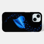 Rainbooghartslag met sterren op zwart Case-Mate iPhone case (Achterkant (horizontaal))