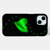 Rainbooghartslag met sterren op zwart Case-Mate iPhone case (Achterkant (horizontaal))