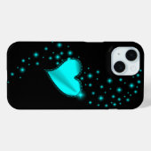 Rainbooghartslag met sterren op zwart Case-Mate iPhone case (Achterkant (horizontaal))