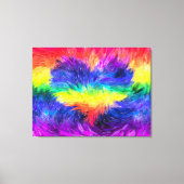 'Rainbooghartslag' Waterverf-effect Abstracte kuns Canvas Afdruk (Voorkant)