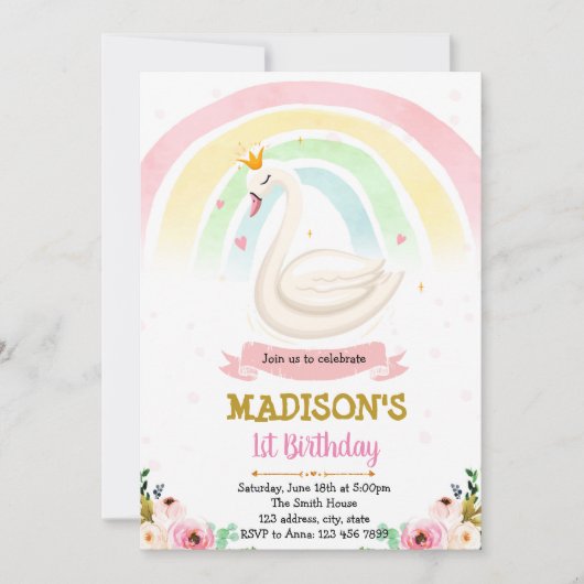 rainbooghartzwaluw partijuitnodiging kaart (Voorkant)