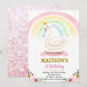 rainbooghartzwaluw partijuitnodiging kaart (Voorkant / Achterkant)