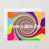 Rainboogheldere psychedelische wervelkolom hebben briefkaart (Voorkant / Achterkant)