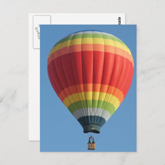 Rainboogheteluchtballon Briefkaart (Voorkant / Achterkant)