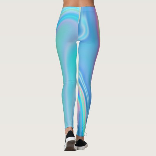 Rainboogholografisch Abstract Leggings (Achterkant)
