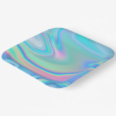 Rainboogholografisch Abstract Papieren Bordje (Gebogen)