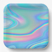 Rainboogholografisch Abstract Papieren Bordje (Voorkant)