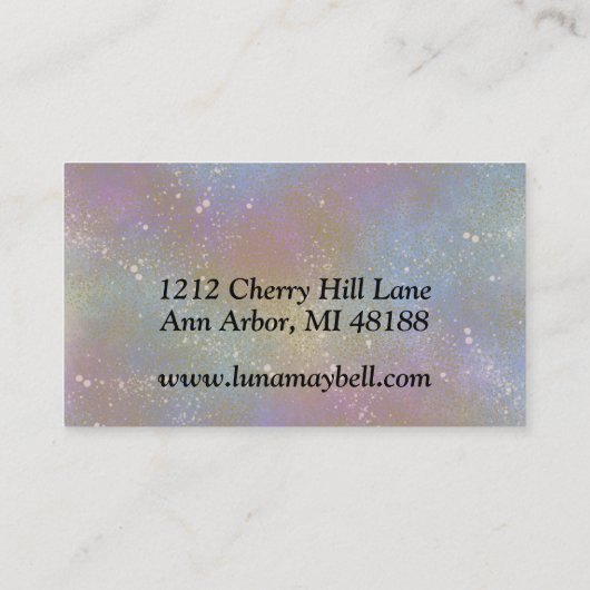 Rainboogholografisch Visitekaartje (Achterkant)