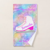 Rainboogijsschaatsen Aangepaste afbeelding Skater Handdoek (Handdoek)
