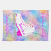 Rainboogijsschaatsen Aangepaste afbeelding Skater Theedoek (Horizontaal)