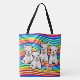 Rainboogjongen grote Canvas tas. Tote Bag