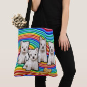 Rainboogjongen grote Canvas tas. Tote Bag (Dichtbij)