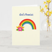 Rainboogkaart voor Christelijke aanmoediging Kaart (Gele Bloem)