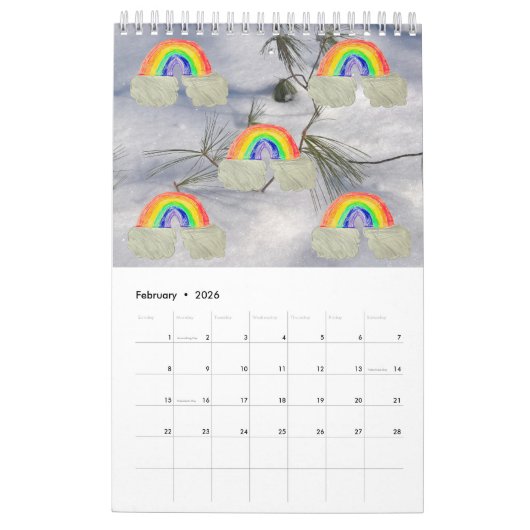 Rainboogkalender Kalender (Feb 2026)