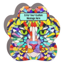 Rainboogkat met groene ogen eigen berichtenbalk