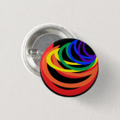 Rainboogkleur Abstracte halve Button (Voorkant /achterkant)