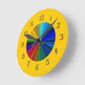 Rainboogkleur Burst Ronde Klok (Hoek)