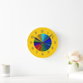 Rainboogkleur Burst Ronde Klok (Huis)