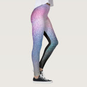 Rainboogkleur Glitter Effect Grafische afdruk Leggings (Rechts)