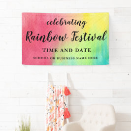 Rainboogkleur Pride Aangepast gedrukte decor banne Spandoek