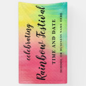 Rainboogkleur Pride Aangepast gedrukte decor banne Spandoek (Verticaal)