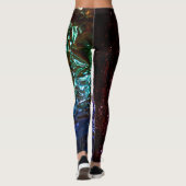 Rainboogkleur Verpletterd Folie Effect 2 Grafische Leggings (Achterkant)