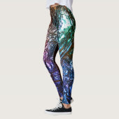 Rainboogkleur Verpletterd Folie Effect 2 Grafische Leggings (Links)