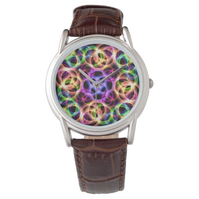 Rainboogkleurbellen Horloge (Voorkant)