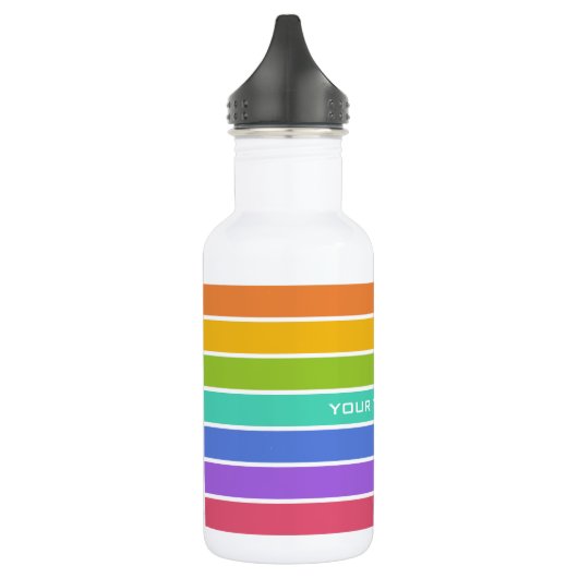 Rainboogkleuren, aangepast waterfles  (Links)