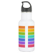 Rainboogkleuren, aangepast waterfles  (Achterkant)