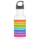 Rainboogkleuren, aangepast waterfles  (Voorkant)