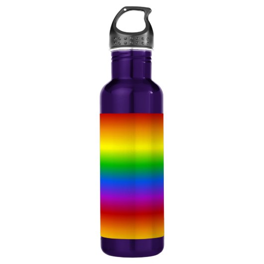 Rainboogkleuren, aangepast waterfles  (Voorkant)