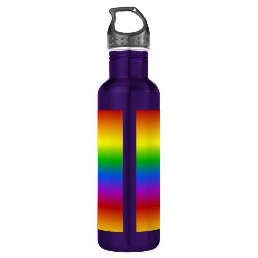 Rainboogkleuren, aangepast waterfles  (Achterkant)