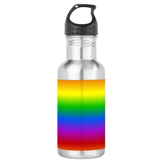 Rainboogkleuren, aangepast waterfles  (Voorkant)