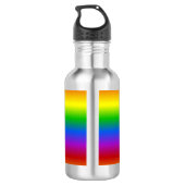 Rainboogkleuren, aangepast waterfles  (Achterkant)