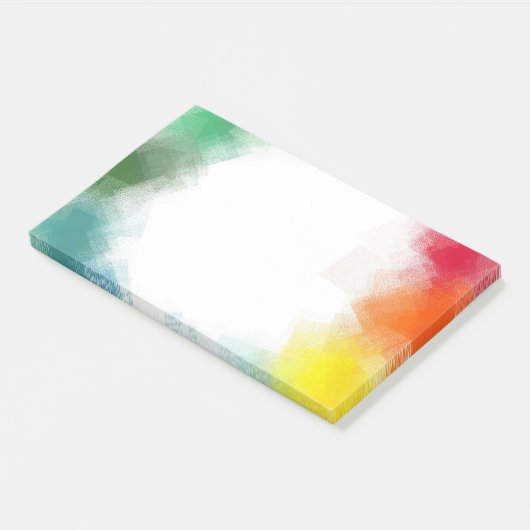 Rainboogkleuren Aangepaste, Abstracte Art-Sjabloon Post-it® Notes (Schuin)