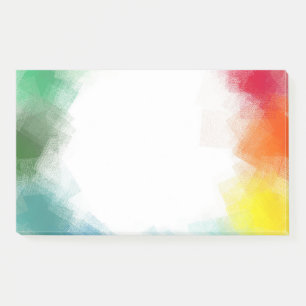 Rainboogkleuren Aangepaste, Abstracte Art-Sjabloon Post-it® Notes