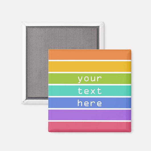 Rainboogkleuren, aangepaste magneten (Voorkant / Achterkant)