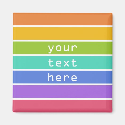 Rainboogkleuren, aangepaste magneten (Voorkant)
