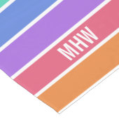 Rainboogkleuren aangepaste monogram tabelrunners korte tafelloper (Hoek)
