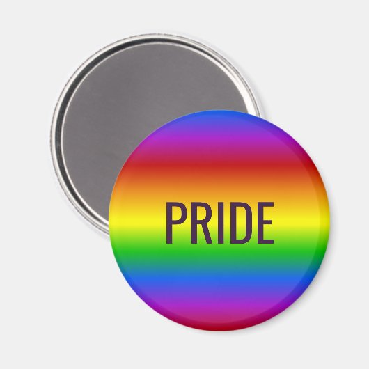 Rainboogkleuren, aangepaste tekstmagneet magneet (Voorkant / Achterkant)