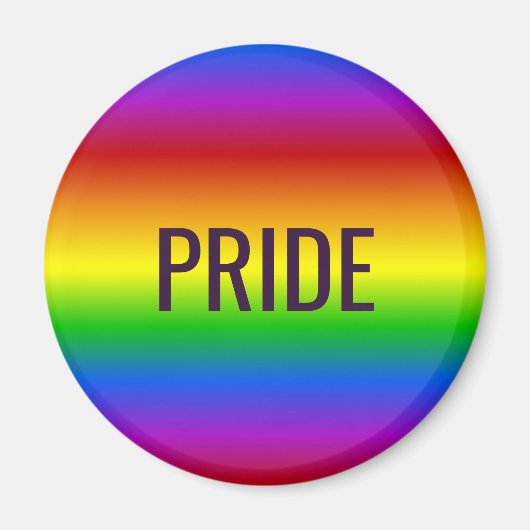 Rainboogkleuren, aangepaste tekstmagneet magneet (Voorkant)