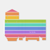 Rainboogkleuren, aangepaste vakken voor gunsten bedankdoosjes (Uitgevouwen)
