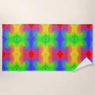 Rainboogkleuren Abstract Design Beach Towel Strandlaken