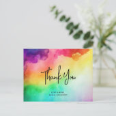 Rainboogkleuren Abstract ontwerp - Hartelijk dank Briefkaart (Staand voorkant)