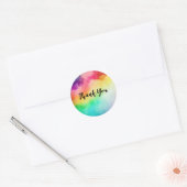 Rainboogkleuren Abstract ontwerp Hartelijk dank Ronde Sticker (Envelop)