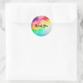 Rainboogkleuren Abstract ontwerp Hartelijk dank Ronde Sticker (Tas)