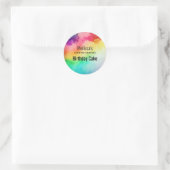Rainboogkleuren Abstract ontwerp - Kaarsenwerk Ronde Sticker (Tas)