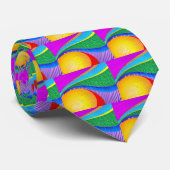 Rainboogkleuren Abstracte Fantasy Stropdas (Opgerold)